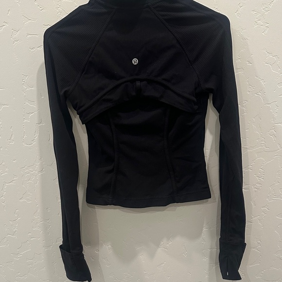 Lululemon black zip front athletic jacket - Picture 3 of 4